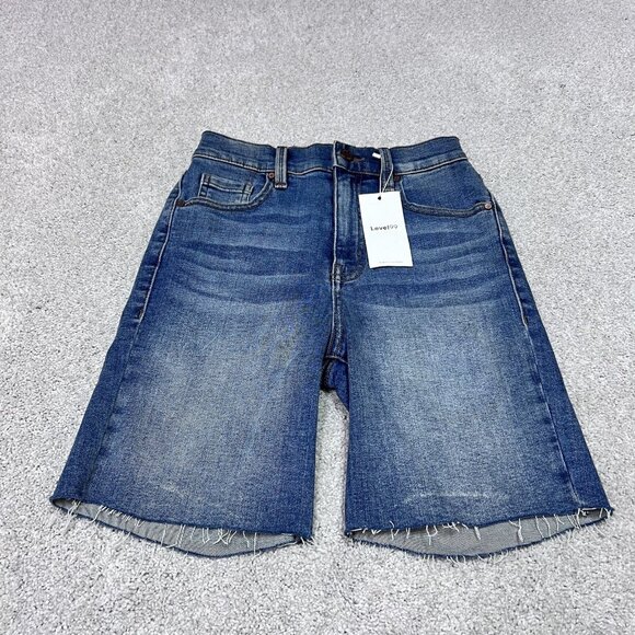 Level99 Shorts Women’s Blue Denim Pockets Size 24 NWT - Picture 4 of 11